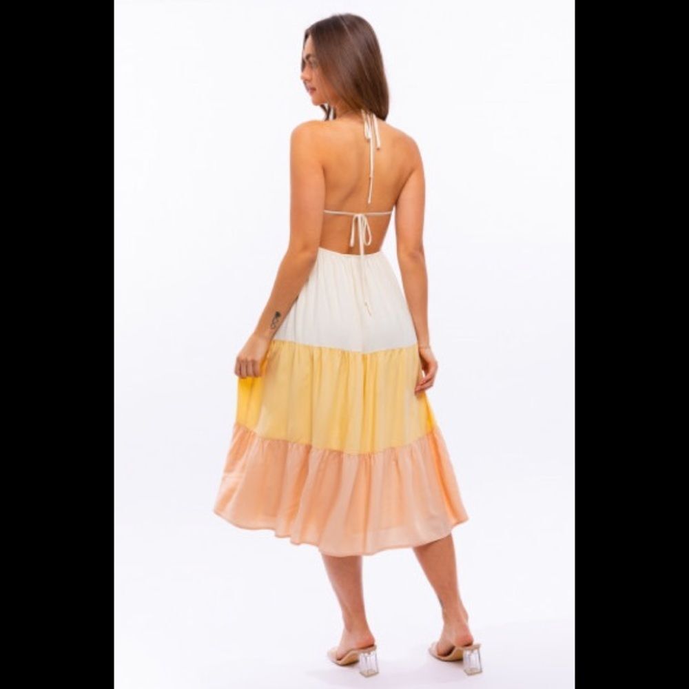 Color Block Midi Dress  - Picture 2 of 6